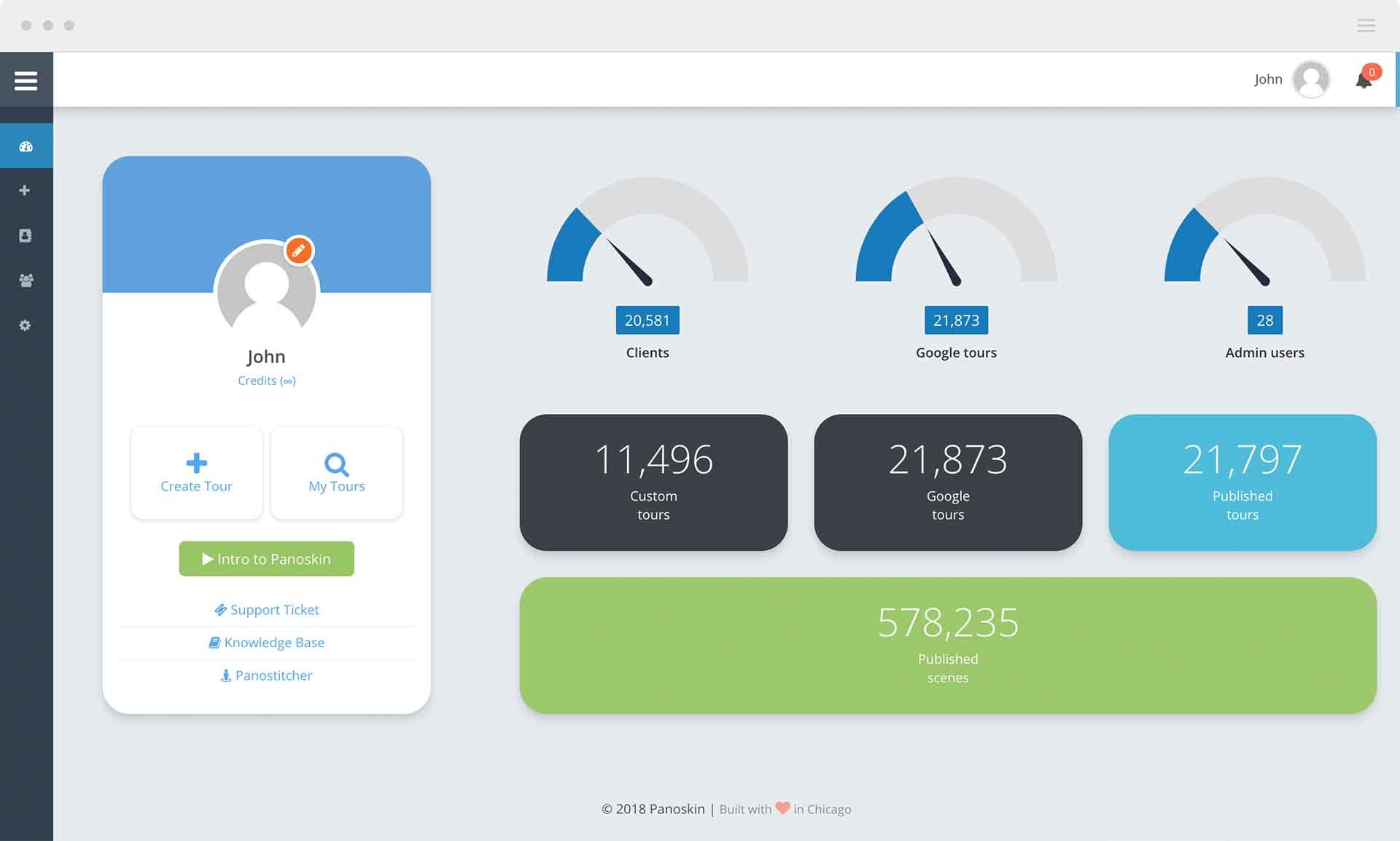 Panoskin Dashboard